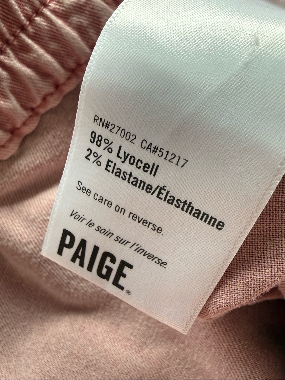 PAIGE Christy Pant Vintage Rouge Glow Pink Casual Women’s Size 27 - Picture 10 of 11
